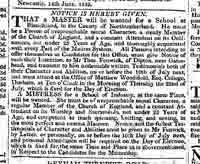 Newspaper advert Newspaper advert